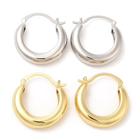 Rack Plating Brass Plain Hoop Earrings