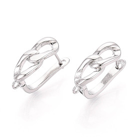 Латунная фурнитура для хооп серег, без кадмия, без никеля и без свинца, цепочка-оберег