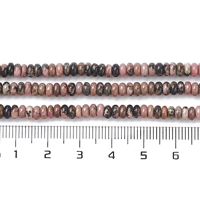 Natural Rhodonite Beads Strands, Rondelle