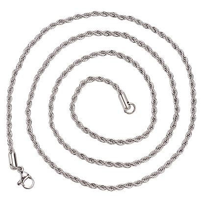 10 шт 304 ожерелья из нержавеющей стали для мужчин и женщин