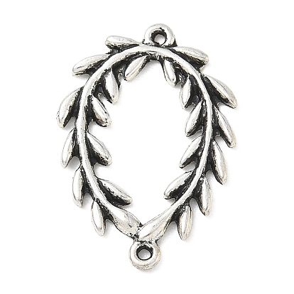 Tibetan Style Alloy Connector Charms, Laurel Wreath Links