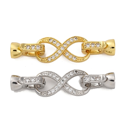 Латунное микропейв, прозрачный кубический цирконий, складные застежки, долговечный, без свинца и без кадмия