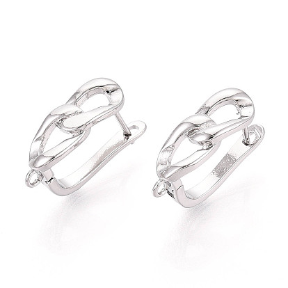 Латунная фурнитура для хооп серег, без кадмия, без никеля и без свинца, цепочка-оберег