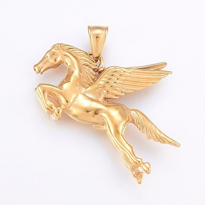 304 Stainless Steel Pendants, Pegasus
