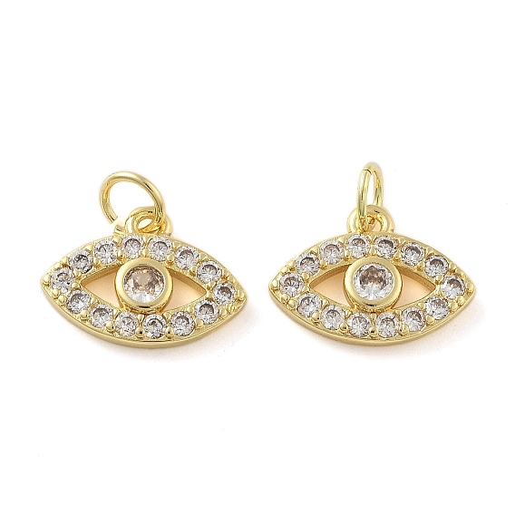 Латунные микро проложить кубического циркония прелести, злые глаза, без свинца и без кадмия, долговечный, с целью перехода в кольце