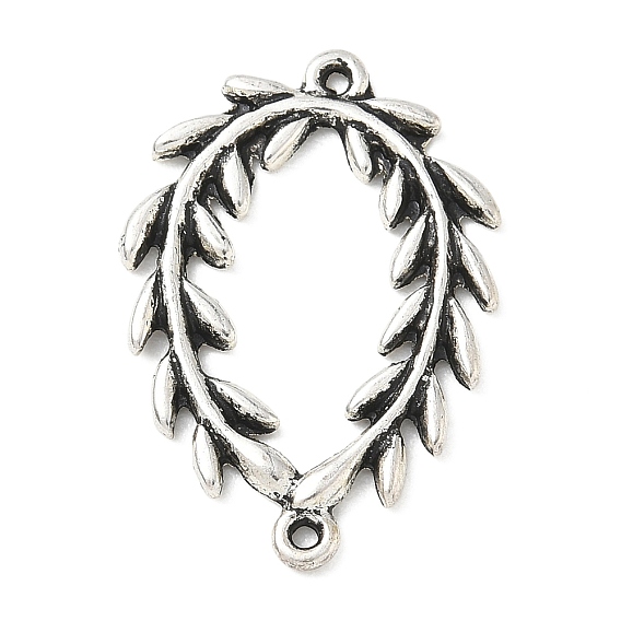 Dijes de conector de aleación de estilo tibetano, enlaces de coronas de laurel