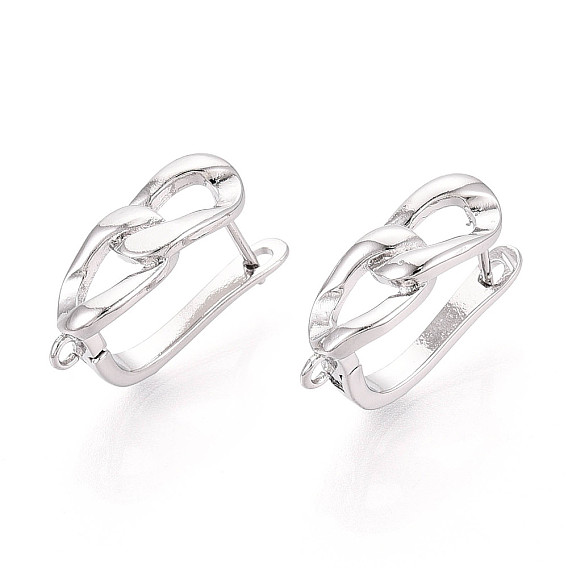 Латунная фурнитура для хооп серег, без кадмия, без никеля и без свинца, цепочка-оберег