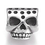304 из нержавеющей стали бусы, бусины с большим отверстием, череп