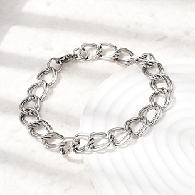 201 нержавеющей стали Снаряженная цепи браслеты для мужчин