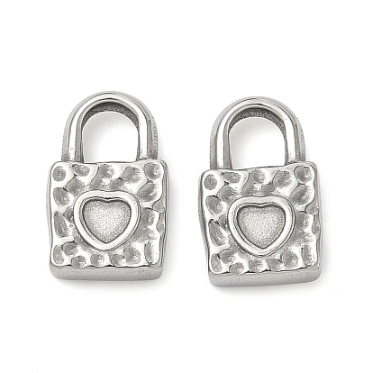 304 Настройки кабошон из нержавеющей стали кулон, замок с подвеской в виде сердца, анти-тускнение