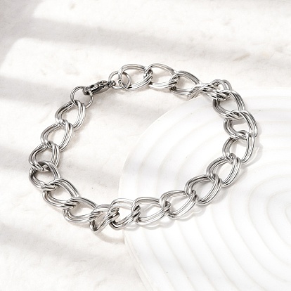 201 нержавеющей стали Снаряженная цепи браслеты для мужчин