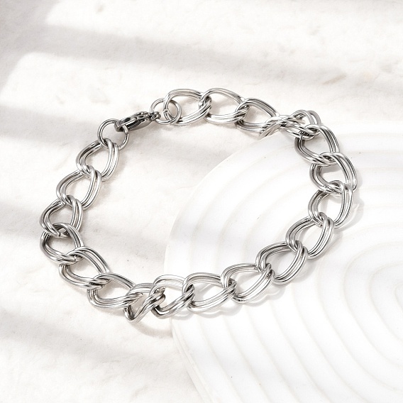 201 нержавеющей стали Снаряженная цепи браслеты для мужчин