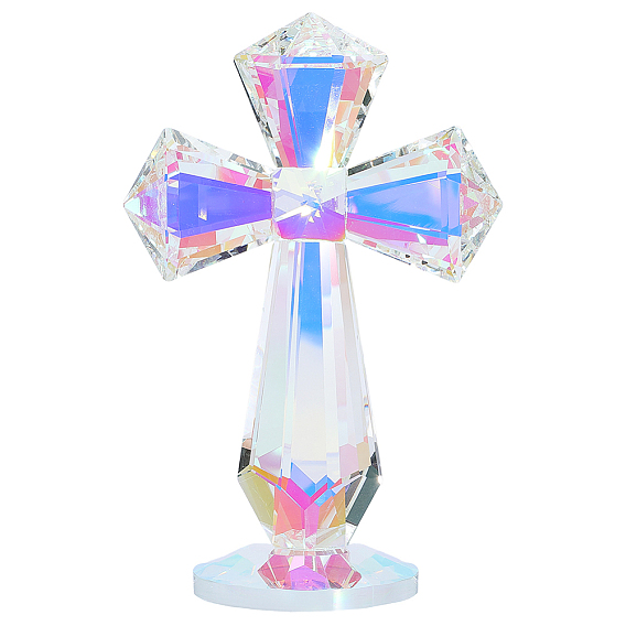 Стеклянный крест для украшения, для украшения домашнего офиса