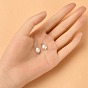 12Pcs 2 Colors Grade B Natural Cultured Freshwater Pearl Charms, with 304 Stainless Steel Jump Rings, Polished Rice