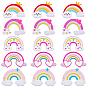 40шт 5 стили пластиковые кабошоны, форма радуги