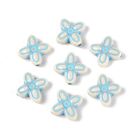 Окрашенные непрозрачные акриловые бусины, цветок