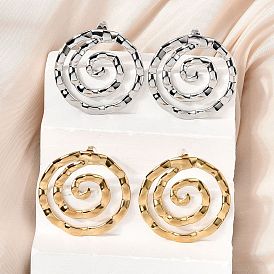 304 из нержавеющей стали серьги, спиральный вихрь