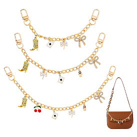 3шт алюминиевые цепи для пандуса, удлинители для сумок, Сплав с застежками, аксессуары для замены сумок