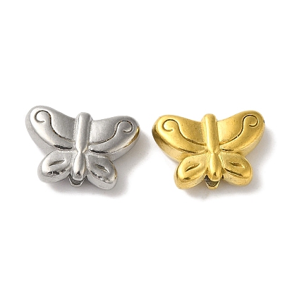 304 из нержавеющей стали бусы, бабочка