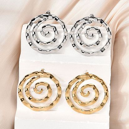 304 из нержавеющей стали серьги, спиральный вихрь
