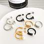Colorful Glass Bead Elastic Titanium Steel Jewelry Set for Fashionable Style