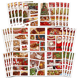 8Pcs PVC Waterproof Self-Adhesive Christmas Picture Sticker