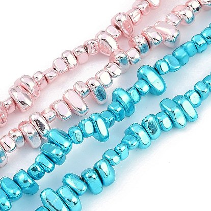 Нити синтетических немагнитных гематитовых бусин с гальваническим покрытием, покрытых краской для выпечки, самородки