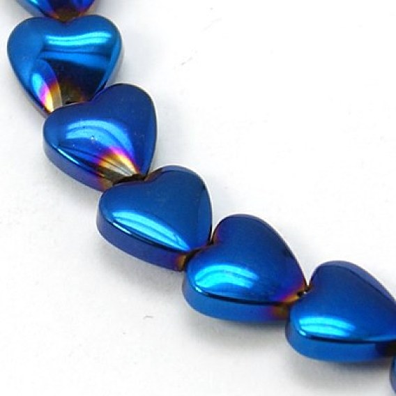 No magnéticos hematites sintética hebras, corazón, 6x6x3 mm, agujero: 1 mm