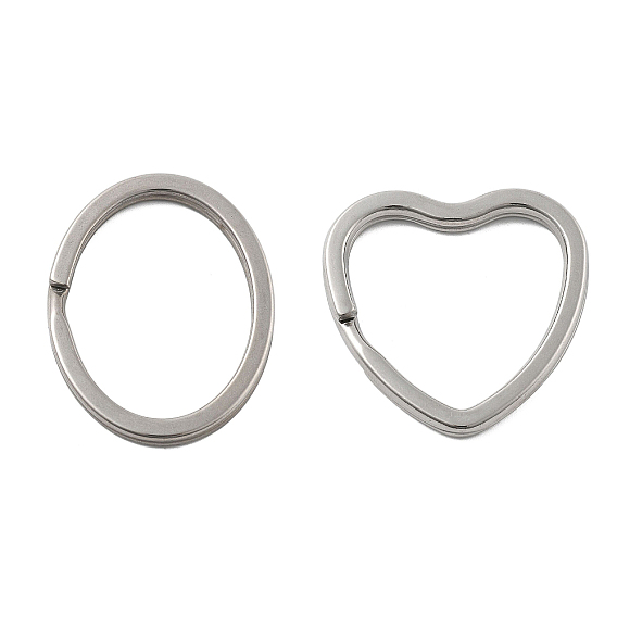 304 брелоки из нержавеющей стали сплит, брелок для ключей, цвет нержавеющей стали