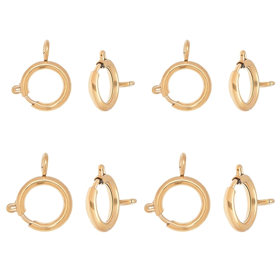 PVD Vacuum Plating 304 Stainless Steel Spring Ring Clasps