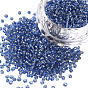 3000pcs 8/0 perles de rocaille en verre, trou rond argenté, ronde
