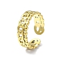Ion Plating(IP) 304 Stainless Steel Open Cuff Ring, Curb Chains Shape