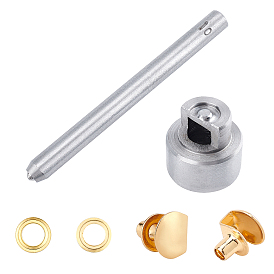 Наборы инструментов, с латунными кнопками, кожаные заклепки, инструмент для прессования конических заклепок и пряжки с крючками для обуви