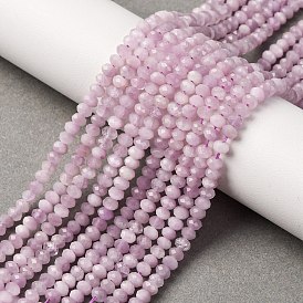 Природные кунцит бисер нитей, граненые, рондель