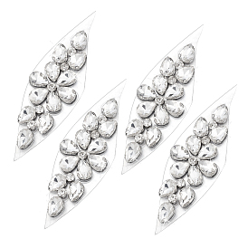 Rhinestone Clothing Patches, Flower