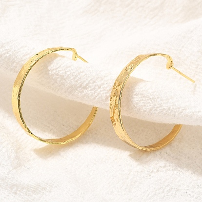 Серьги-гвоздики из латуни в форме буквы С, долговечный, без свинца и без кадмия