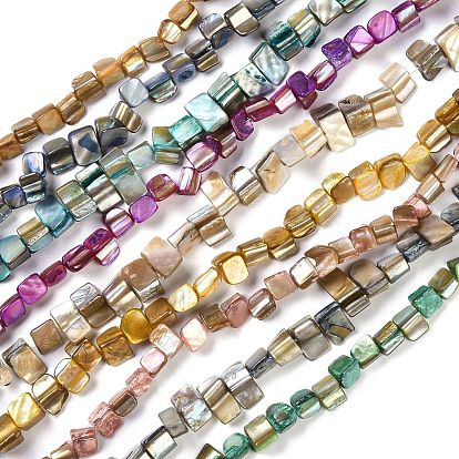 Окрашенные естественных пресноводных стеклянные бусы нити, самородки