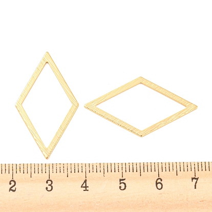 Brass Linking Rings, Textured, Rhombus Connector