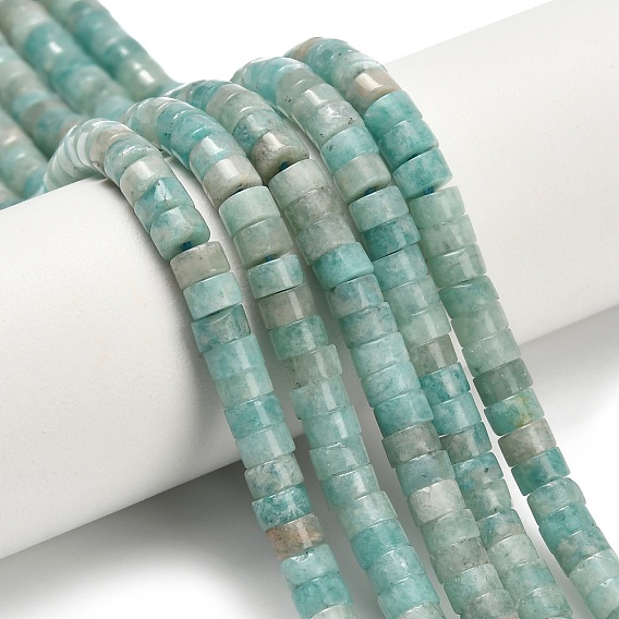 Природных амазонит бисер нитей, диск, Heishi бусы