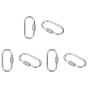 6 шт. 304 подвески с винтовым карабином из нержавеющей стали, для изготовления ожерелий, овальные