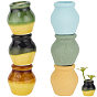 Vase en porcelaine, pot de fleurs miniature, ornements, Accessoires de maison de poupée de jardin micro paysage faisant semblant de décorations d'accessoires