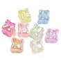 UV Plating Acrylic Beads, Glitter Beads, Glow in the Dark, Iridescent Ice Cube
