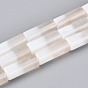 Натуральный белый агат бисер нитей, трубка