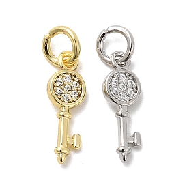 Латунные микро проложить кубического циркония прелести, ключ, долговечный, стойки покрытие, с целью перехода в кольце