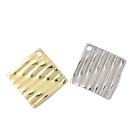 304 подвески из нержавеющей стали, ромбовидный шарм, с амбоссом