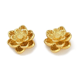 Brass Cabochons, Flower, Matte Style