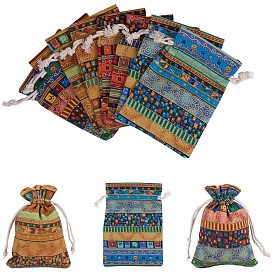 Cotton and Linen Cloth Packing Pouches, Drawstring Bags
