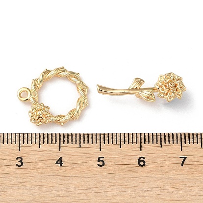 Brass Toggle Clasps, Flower