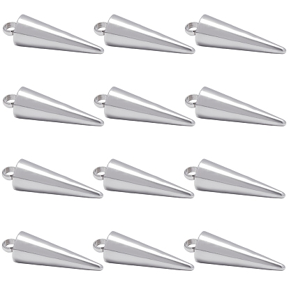 304 Stainless Steel Pendants, Spike/Cone