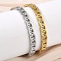 304 Stainless Steel Oval Ring Link Chain Hinged Cuff Bangles